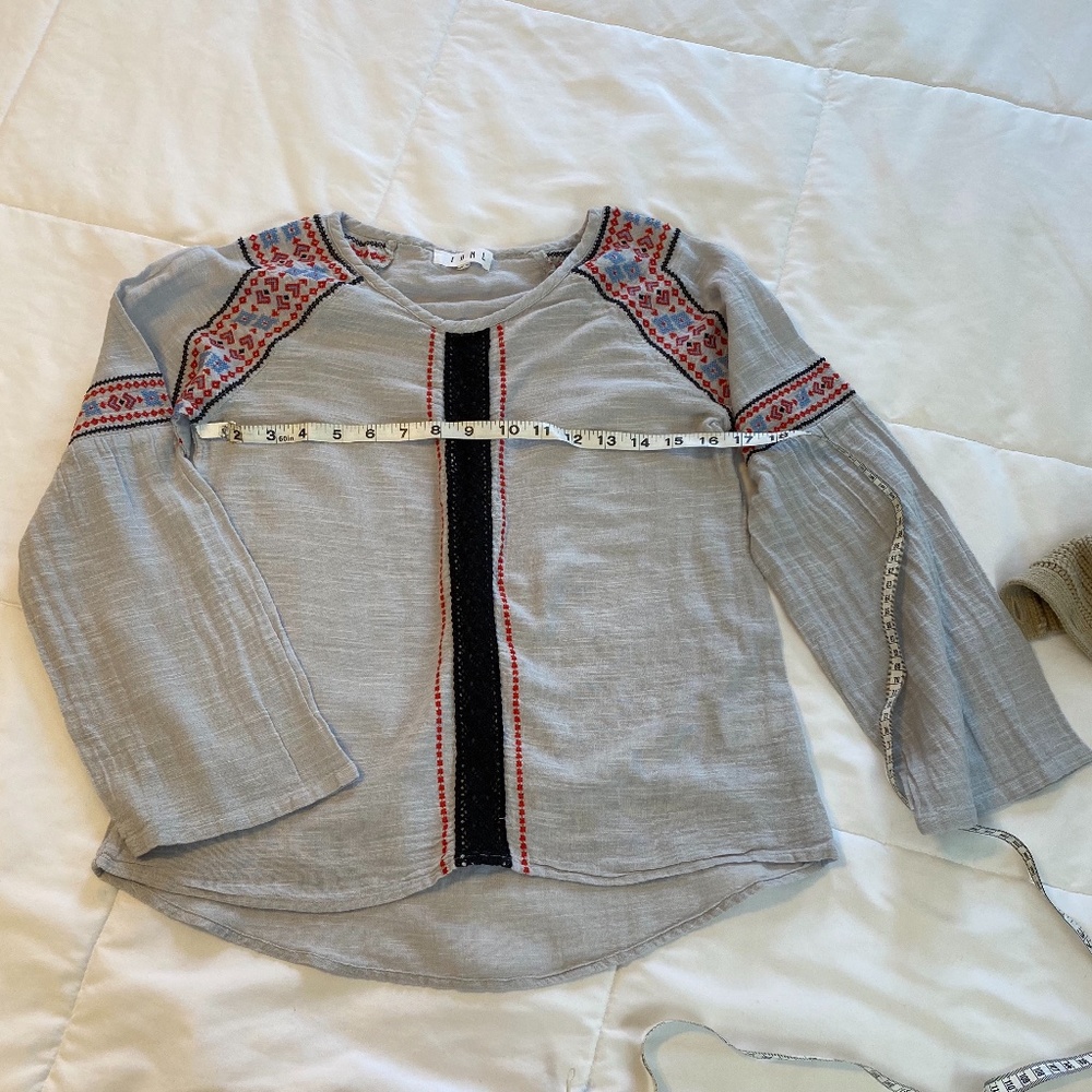 4/$12 or 3/$9 Roolee Embroidered Top